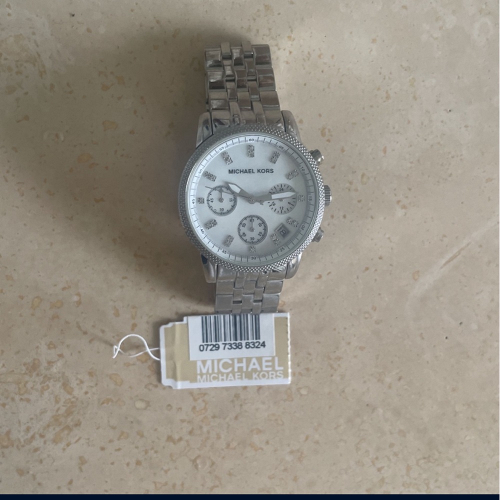 Michael Kors stainless Steel silver watch with tag